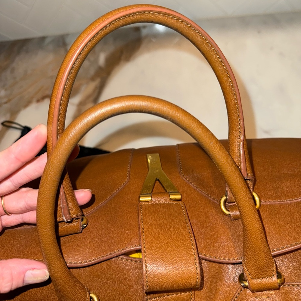 Yves Saint Laurent Brown Leather Medium Cabas Chyc Tote - Picture 7 of 15